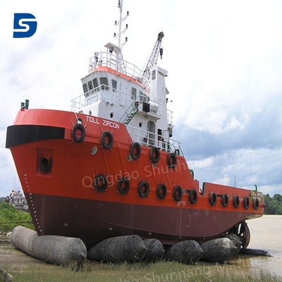 0.05MPa-0.08MPa Судовой резиновый надувный подушка с шести-до десятилетним сроком службы ISO14409 Сертификат